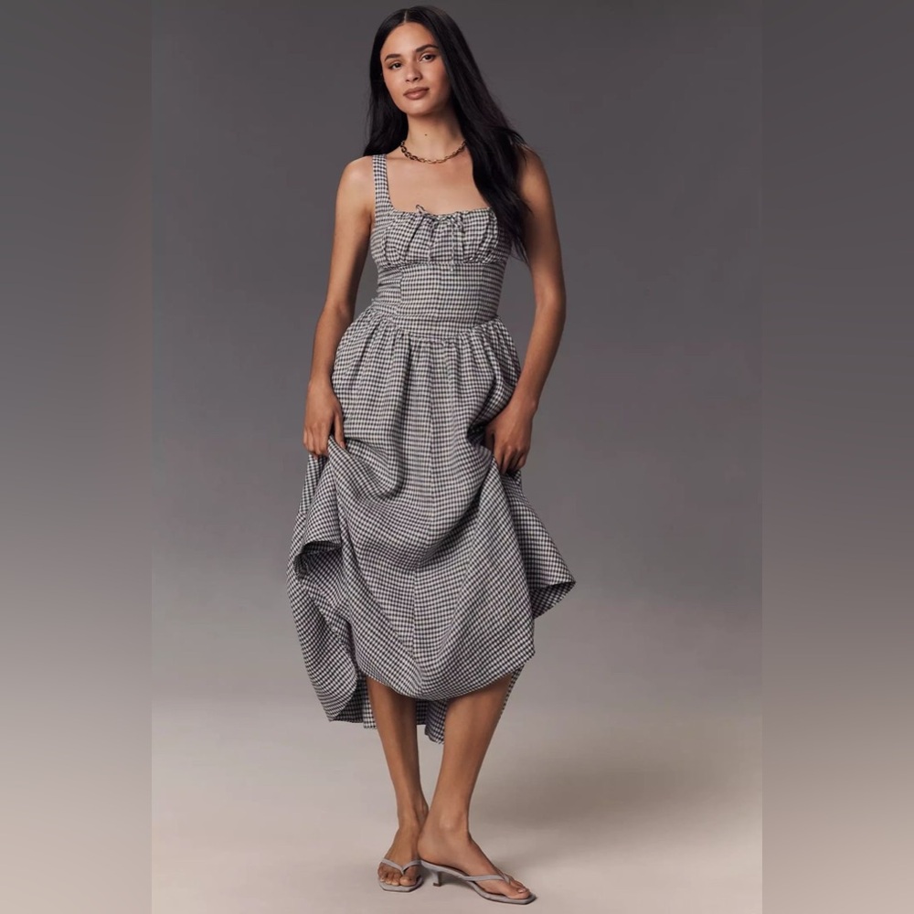 Reformation Balia Linen Midi Dress